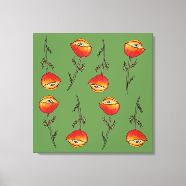 Toile Toutes les images de fleurs de coquelicot (Recto)