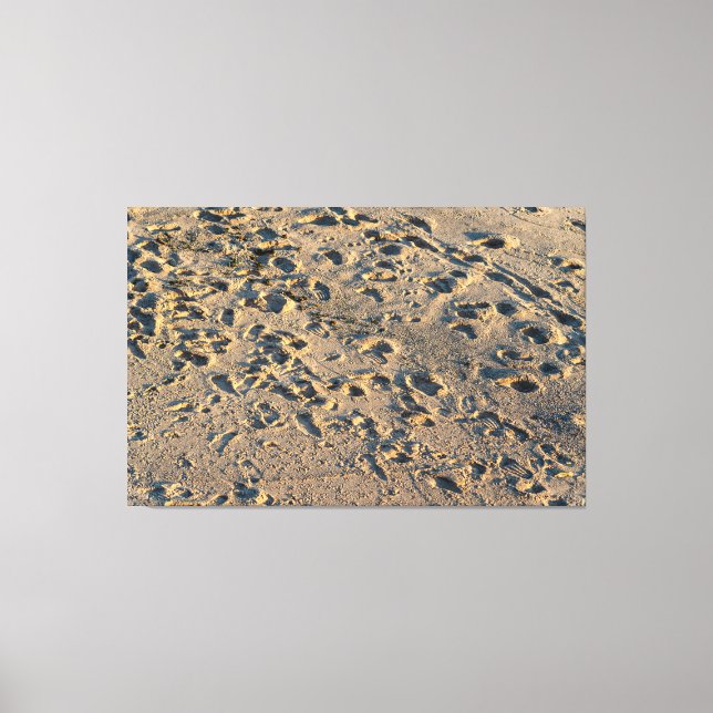 Toile Traces of the Tide: A Sandy Mosaic (Recto)
