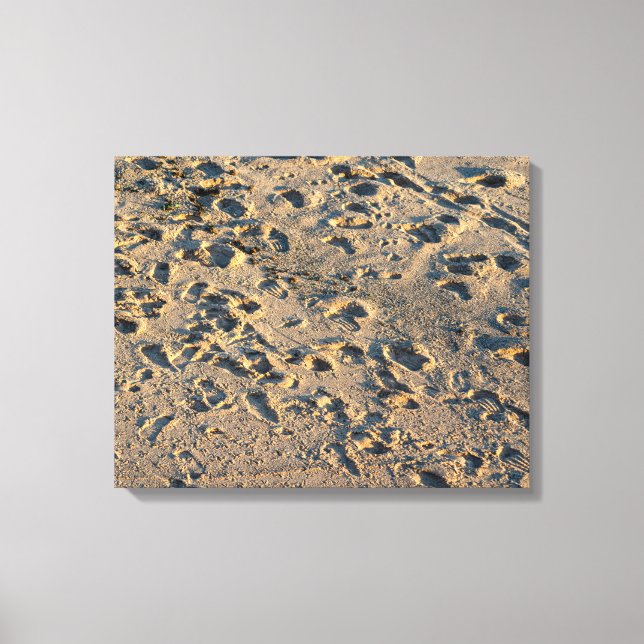 Toile Traces of the Tide: A Sandy Mosaic (Recto)
