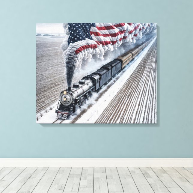 Toile Train américain de la liberté (Insitu (Plancher de Bois))