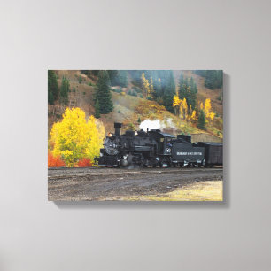 Toile Train arrivant à Silverton, États-Unis