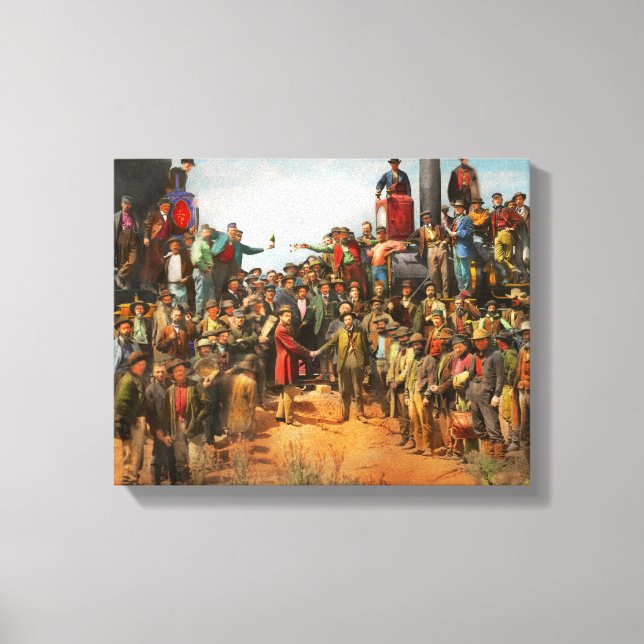 Toile Train - Civil - La photo champagne 1869 (Recto)