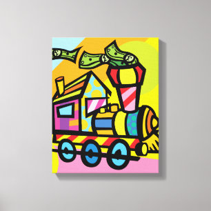 Toile Train d'argent