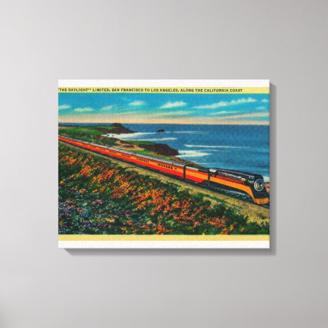 Toile Train Daylight Limited sur la Californie (Recto)