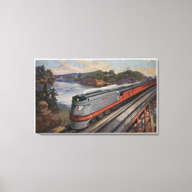 Toile Train Hiawatha Streamline (Recto)
