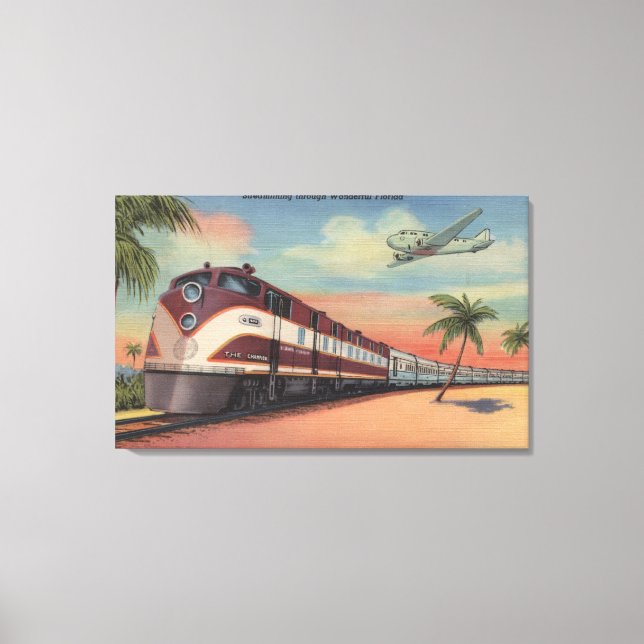 Toile Train- Rationalisation à travers la Floride (Recto)