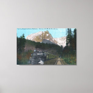 Toile Train voyageant par le nord-ouest