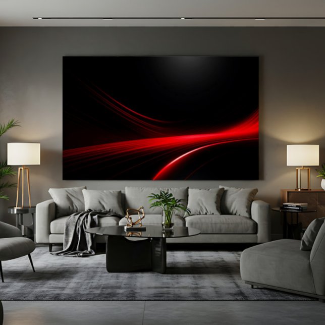 Toile Traînées de lumière rouge futuristes esthétique so (Créateur téléchargé)