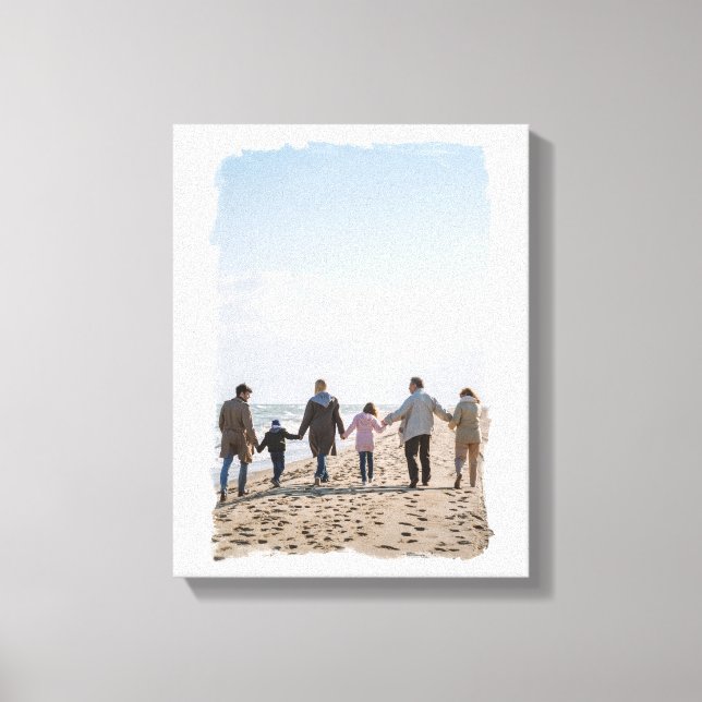 Toile Trame de brosse à arêtes peintes Photo personnalis (Recto)