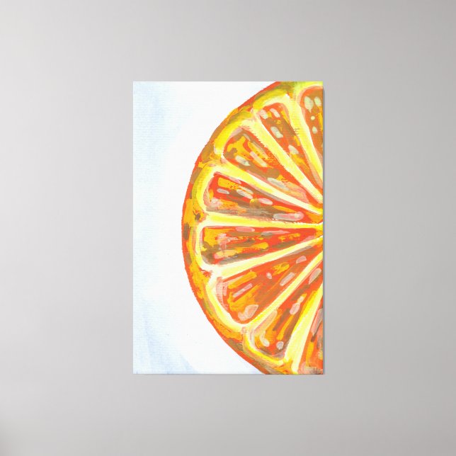 Toile Tranche de fruit orange juteuse (Recto)