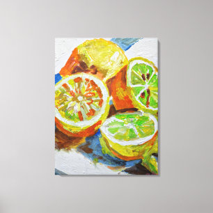 Toile Tranches de Citron Vibrantes