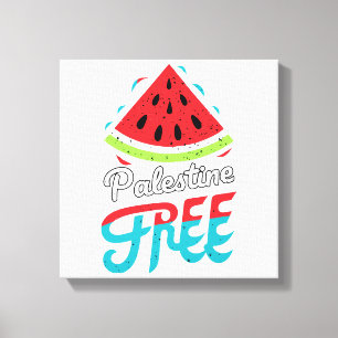 Toile Tranches Paisibles Pastèque Libérez la Palestine -