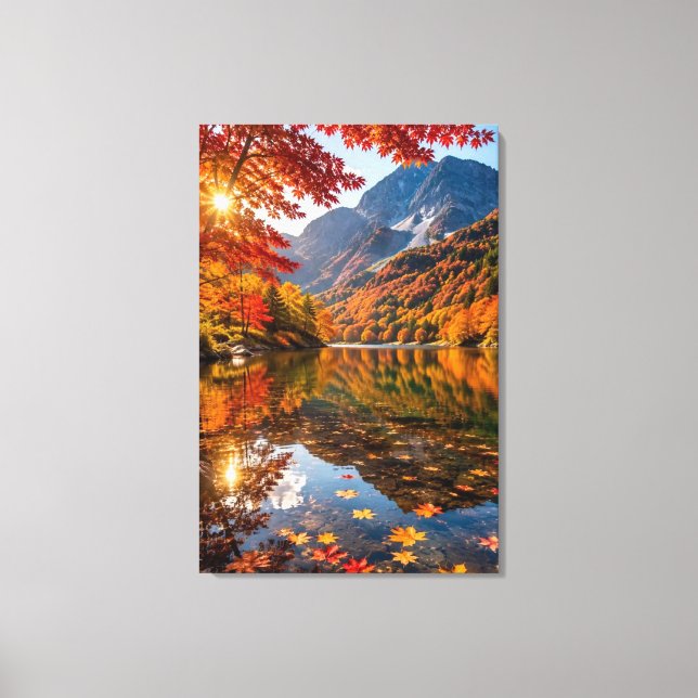 Toile Tranquil Autumn Mountains Crisp Alpine Air Artwork (Recto)
