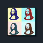 Toile Transparent Pop Art Mona Lisa Canvas<br><div class="desc">Transparent Pop Art Mona Lisa ou La Gioconda,  de Léonard de Vinci,  aux lèvres rouges et aux yeux verts en style poster vintage</div>