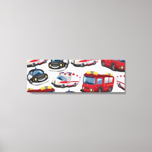 Toile Transport des services de police, d'ambulance et d (Recto)