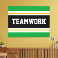 TRAVAIL D'ÉQUIPE Bright Green Black White Racing S