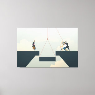 Toile Travail d'équipe d'entreprise