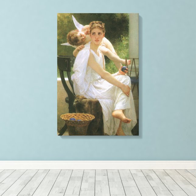 Toile Travail interrompu par Bouguereau, Portrait d'ange (Insitu (Plancher de Bois))