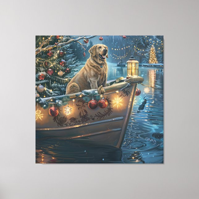 Toile Traversée festive de Noël au Labrador (Recto)