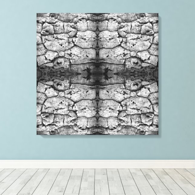 Toile Tree Bark Black And White Photo Closeup Pattern (Insitu (Plancher de Bois))