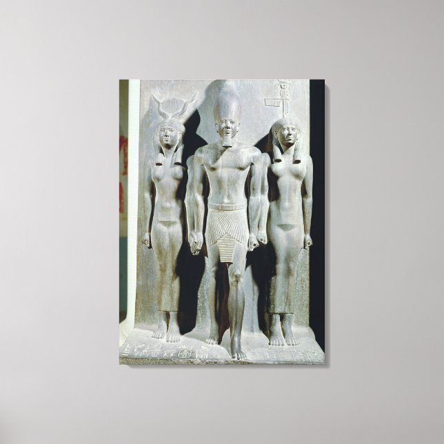 Toile Triade de Menkaure avec la déesse Hathor (Recto)