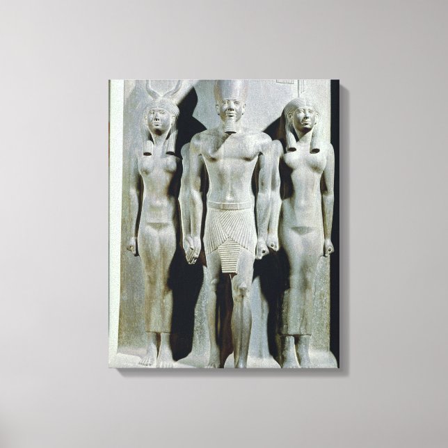 Toile Triade de Menkaure avec la déesse Hathor (Recto)