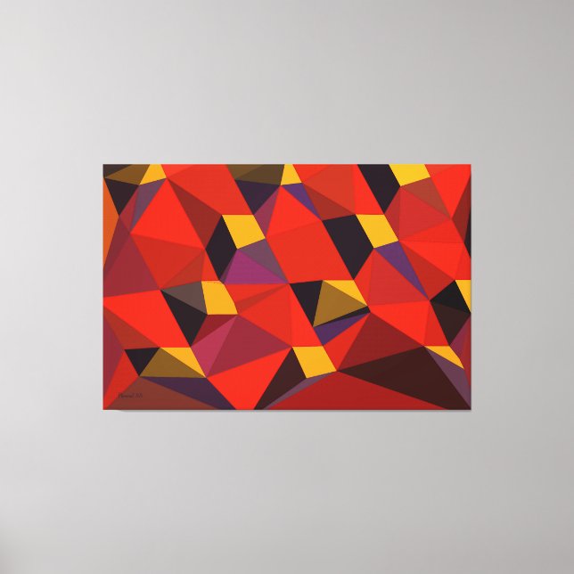Toile Triangles En Rouge (Recto)