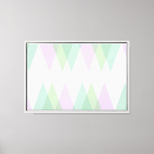 Toile Triangles verts et lilas