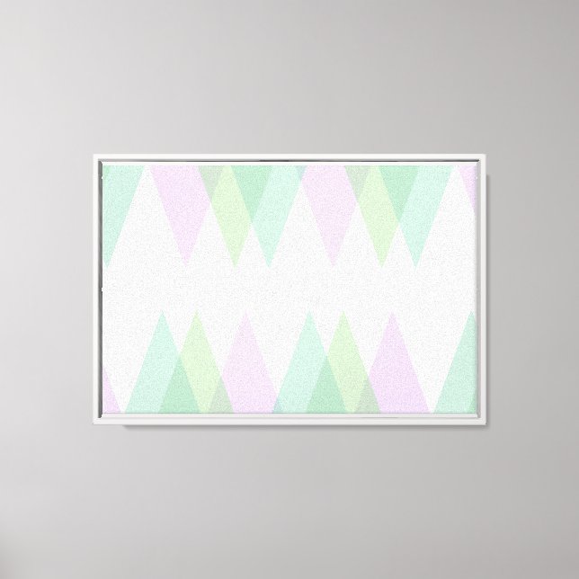 Toile Triangles verts et lilas (Recto)