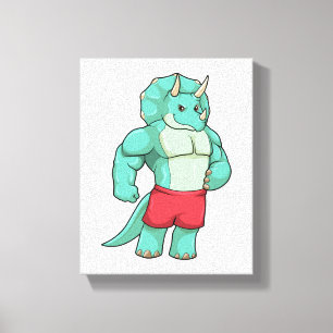 Toile Tricératops comme Bodybuilder à Bodybuilding