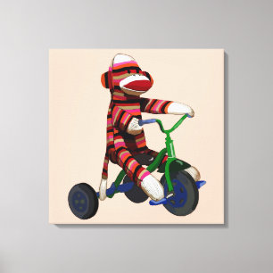 Toile Tricycle de singe de chaussette