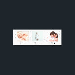Toile Trio photo minimaliste pour bébé Garde de naissanc<br><div class="desc">Modèle classique et élégant pour 3 photos avec les mots "live   rire   amour" en dessous,  personnalisées avec le nom et la date de naissance de votre bébé ou coutume pour toute occasion.</div>