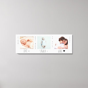 Toile Trio photo minimaliste pour bébés garde d'enfant