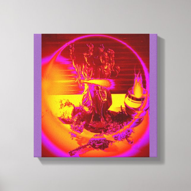 Toile Triple Déesse Hekate avec offrandes (Recto)