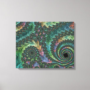 Toile Trippy Super coloré bijou ton Fractal Art