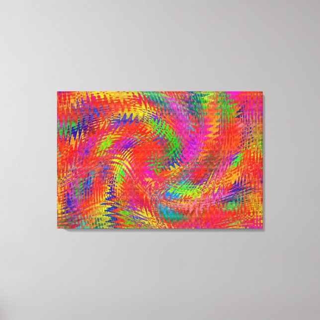 Toile Triptyque arc-en-ciel tissé (Recto)