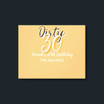 Toile Triste trente orange blanc simple rétro annonce d'<br><div class="desc">Personnaliser modèle</div>