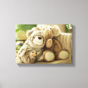 Toile Trois amis de jouet de peluche
