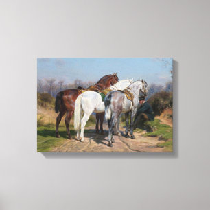 Toile Trois chevaux étalons (par Rosa Bonheur)