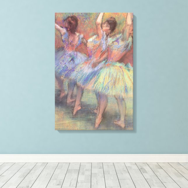 Toile Trois danseurs d'Edgar Degas, Ballet Art Vintage (Insitu (Plancher de Bois))
