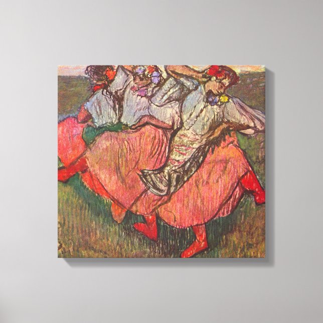Toile Trois Danseurs russes par Edgar Degas (Recto)