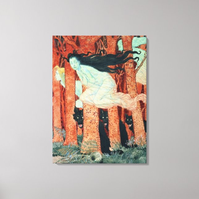 Toile Trois femmes et trois loups (w/c) (Recto)