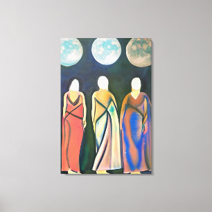 Toile Trois Femmes, Trois Lunes