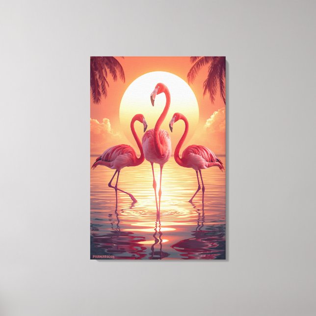 TOILE TROIS FLAMANTS SURREALISTES (Recto)