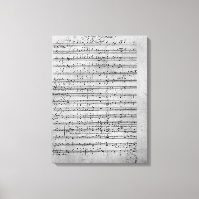 Toile Trois Lieder (Recto)