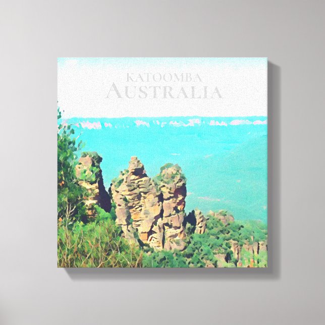 Toile Trois soeurs Katoomba voyage Australie pittoresque (Recto)