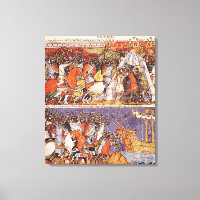 Toile Trojans envahissant le camp grec (Recto)