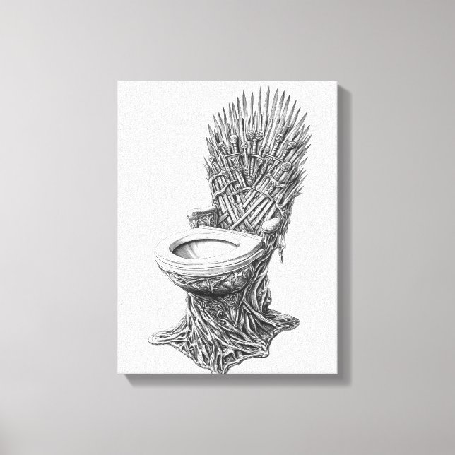 Toile Trône de Fer Toilettes – Drôle Game of Thrones (Recto)
