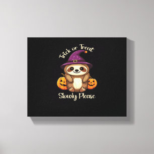 Toile Trop Lazy pour faire peur mignon Halloween Sloth C
