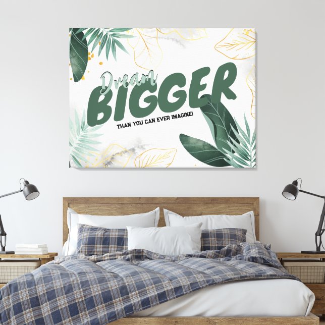 Toile Tropical Abstrait moderne - Rêver plus grand (Insitu(Chambre))